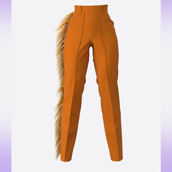 Hanifa Pants - Hanifa - Ava Pants - Size: XL - Color: Orange